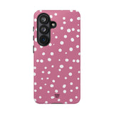 BLUSH RED DOTS | Tough Phone Case