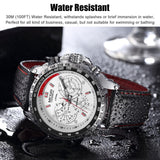 Waterproof Durable MEGIR Men's Stainless Steel Analog Sports Quartz Wrist Watch