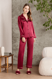 Pierre Cardin 1200 Women's Burgundy Pajama Set