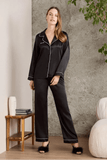 Pierre Cardin 1200 Women's Comfy Cotton Pajama Set Black