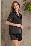 Pierre Cardin Women's Black Loungewear Shorts Set
