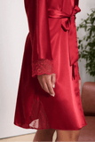 Pierre Cardin 4500 Nightgown and Robe Set in Red 2-Piece