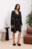 Pierre Cardin 4500 Nightgown and Robe Set in Black