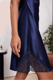 Pierre Cardin 4510 Nightgown & Robe Set Navy Blue