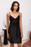 Pierre Cardin 4510 Nightgown and Robe Set in Black