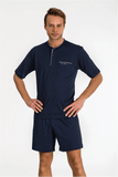 Pierre Cardin 5370 Cotton 3-Piece Pajama Set in Navy
