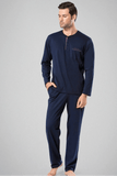 Pierre Cardin 5454 Men's Long Pajama Set in Navy