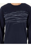 Pierre Cardin Men's Cotton Pajama Set in Navy Blue