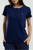 Pierre Cardin Women's Pajama Set Navy Blue 8953-S