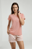 Pierre Cardin 9010-S Coral Shorts Set for Loungewear