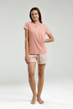 Pierre Cardin 9010-S Coral Shorts Set for Loungewear