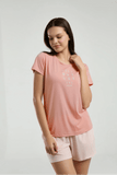 Pierre Cardin 9010-S Coral Shorts Set for Loungewear
