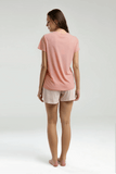 Pierre Cardin 9010-S Coral Shorts Set for Loungewear