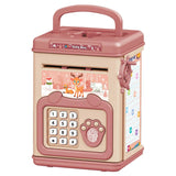 Piggy Bank Toy Cash Coin Money Saving Box with Password, Fingerprint Voice Prompt for 3+ Years Gold
