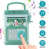 Piggy Bank Toy Cash Coin Money Saving Box with Password, Fingerprint Voice Prompt for 3+ Years Gold