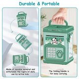 Piggy Bank Toy Cash Coin Money Saving Box with Password, Fingerprint Voice Prompt for 3+ Years Gold