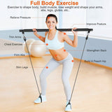 Pilates Bar Kit with 4 Resistance Bands