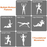 Pilates Bar Kit with 4 Resistance Bands