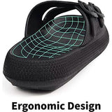Pillow Sandals Thick Sole Adjustable Buckles EVA Cloud Slides Slippers