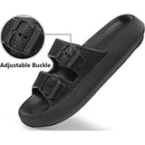 Pillow Sandals Thick Sole Adjustable Buckles EVA Cloud Slides Slippers