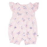 Pink Butterfly Daisy Bamboo Ruffle Romper