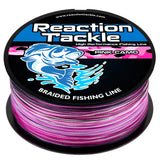 Reaction Tackle Braided Fishing Line - Pink Camo
