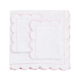 Scallop Frame Embroidered Cotton Percale Duvet Set