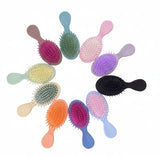 Pkg of 10 Hair Brushes: Mini Wet/Dry Travel Hair Brush Assortment