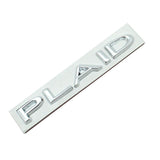 PLAID Letter Badge Emblem | Premium Alloy | 3M Adhesive | 4 Finishes Available