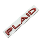 PLAID Letter Badge Emblem | Premium Alloy | 3M Adhesive | 4 Finishes Available