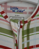 Plaid Bamboo Zipper Footie