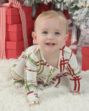 Plaid Bamboo Zipper Footie