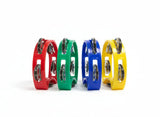 Plastic Half Moon Tambourine with 4 Bells – Handheld Rhythm Toy | Assorted Colors