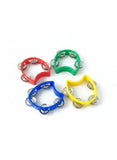 Plastic Half Moon Tambourine with 4 Bells – Handheld Rhythm Toy | Assorted Colors