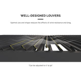 [12x16FT] Premium Outdoor Gray Aluminum Hardtop Pergola Gazebo With Adjustable Roof (95281364)