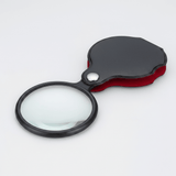 Pocket Magnifier – 2" Lens in Leather Case | Folding Handheld Magnifying Glass