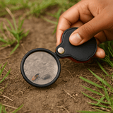 Pocket Magnifier – 2" Lens in Leather Case | Folding Handheld Magnifying Glass