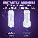 Poise Overnight Incontinence Pads, 8 Drops Extra Coverage