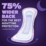 Poise Overnight Incontinence Pads, 8 Drops Extra Coverage