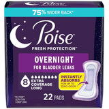 Poise Overnight Incontinence Pads, 8 Drops Extra Coverage