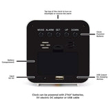 Polaroid Desktop Digital Clock - Assorted Colors