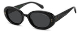 Polaroid Pld 6253/S/X Black Square Women's Sunglasses 52mm