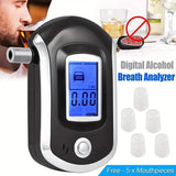 Police-Grade Breathalyzer with LCD Display - AT6000 Alcohol Tester