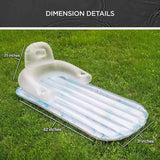 Pool Float for Adults Inflatable Lounge Chair Recliner for Swimming/Tanning