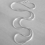 Pori Jewelers .925 Sterling Silver .7MM Magic 8 Sided Italian Snake Chain