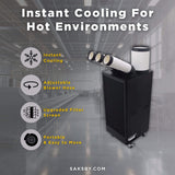 Portable 220V 2.5KW Outdoor 22K BTU Industrial Spot Cooling Air Conditioner (SAK42058)