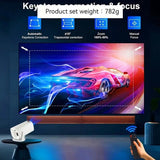 Portable 4K Mini Projector 180° Rotation