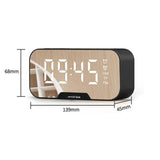 Portable Bluetooth Speaker Mirror Alarm Clock