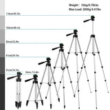 Portable Camera Tripod 45" Adjustable Camera Stand