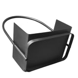 Portable Fireplace Log Holder, Firewood Storage Log Baskets with Handles, Black